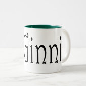 McGinnisのケルト族のドラゴンのマグ ツートーンマグカップ (正面右)