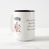 McGrath家紋、翻訳と意味 ツートーンマグカップ (正面左)