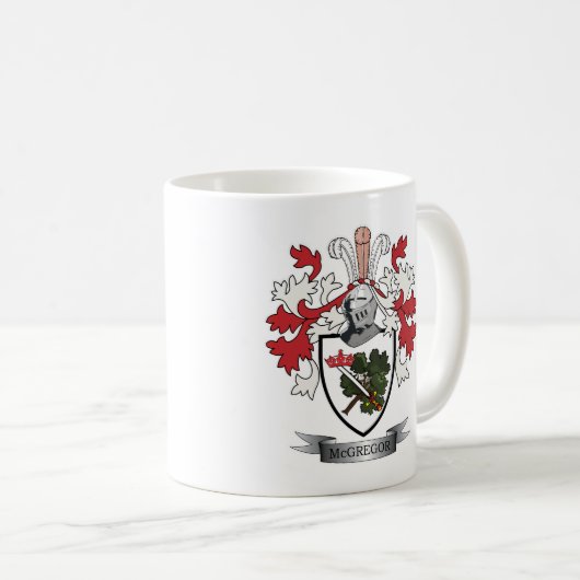 McGregorの家紋の紋章付き外衣 コーヒーマグカップ (正面右)