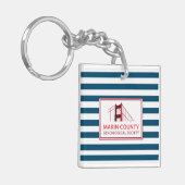 MCGSストライプロゴ付き縁ど キーホルダー (正面左)
