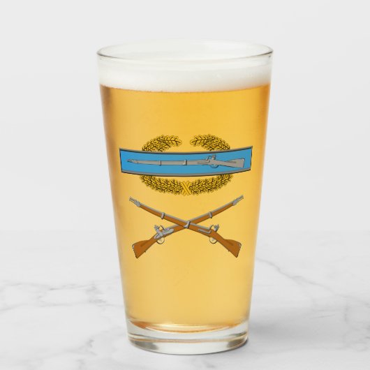 MCIBマスター戦闘歩兵バッジ タンブラーグラス (ドリンク正面)