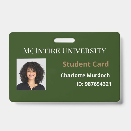 McIntire大学の学生ID バッジ (Front)