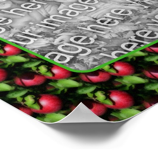 McIntosh Apple自然フレーム独自の写真を作成 ポスター (角)