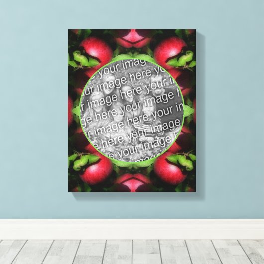 McIntosh Apple Frame自分の写真を作成 キャンバスプリント (インサイチュ (ウッドフロア))