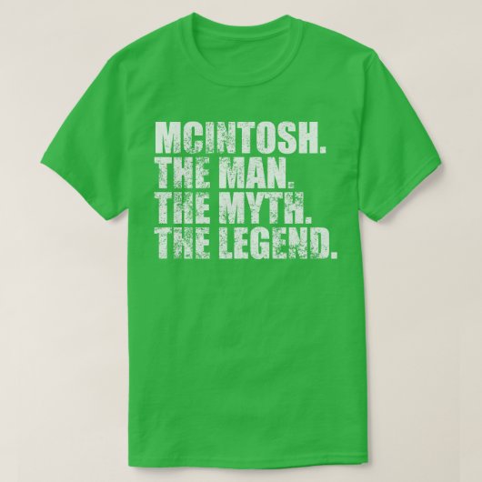 McintoshMcintoshファミリー名Mcintosh姓Mc Tシャツ (デザイン正面)