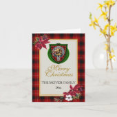 McIver Scottish Clan Tartan & Crest カード (黄色い花)