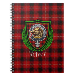 McIver Scottish Clan Tartan & Crest ノートブック