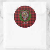 McIver Scottish Clan Tartan & Crest ラウンドシール (バッグ)