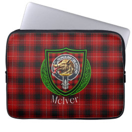 McIver Scottish Clan Tartan & Crest ラップトップスリーブ