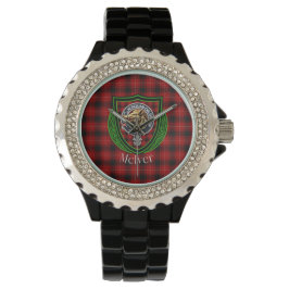 McIver Scottish Clan Tartan & Crest 腕時計
