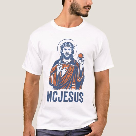 McJesus Connor McDavid Jesus  Tシャツ (正面)