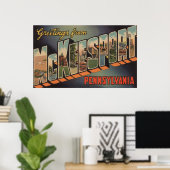 McKeesport，ペンシルバニア州 – ラージレターシーン ポスター (ホームオフィス)