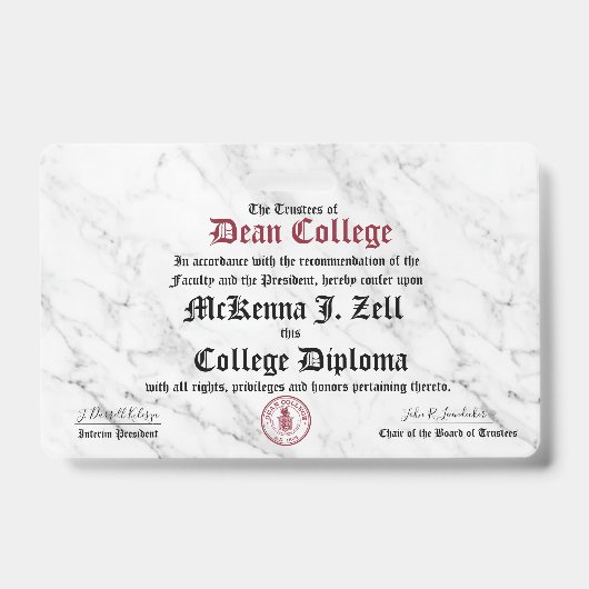 McKenna J. Zell バッジ (正面)