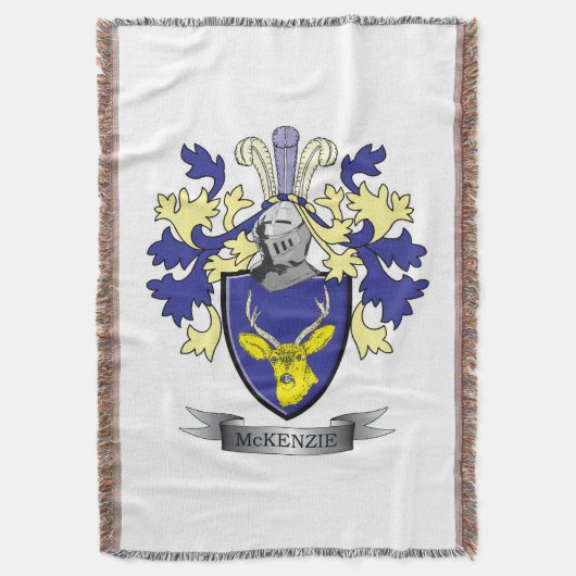 McKenzieの家紋の紋章付き外衣 スローブランケット (正面縦)