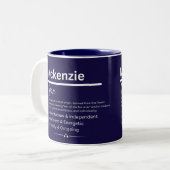 Mckenzie, Girl Personalized Name Definition Mug ツートーンマグカップ (正面左)