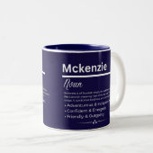 Mckenzie, Girl Personalized Name Definition Mug ツートーンマグカップ (正面右)