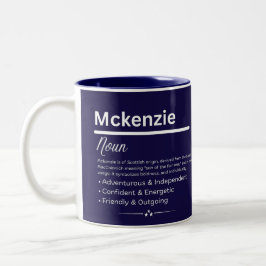 Mckenzie, Girl Personalized Name Definition Mug ツートーンマグカップ