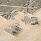 McKinneyテキサス州(1876年)のヴィンテージの絵解き地図 ジグソーパズル (側面)