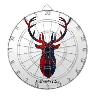 McKnightの一族のタータンチェック"(雄ジカの)枝角" ダーツボード