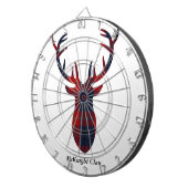 McKnightの一族のタータンチェック"(雄ジカの)枝角" ダーツボード (正面右)