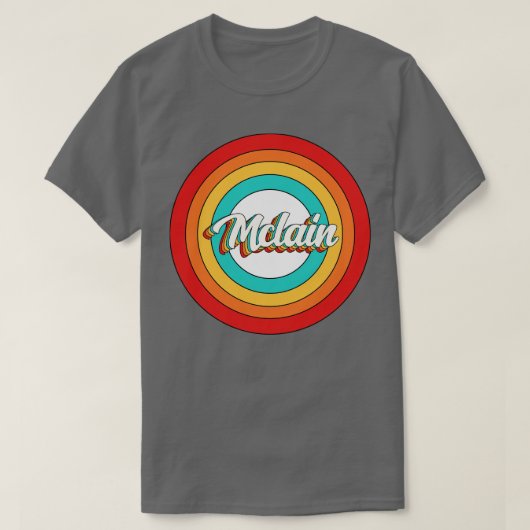 Mclain Name ShirtヴィンテージMclain Circle Tシャツ (デザイン正面)