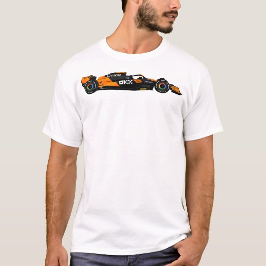 Mclaren Mcl38 2024 F1カーライブリノーリス Tシャツ (正面)