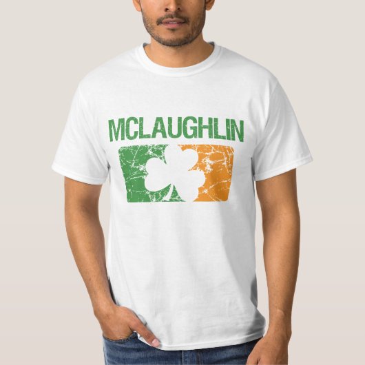 Mclaughlinの姓のクローバー Tシャツ (正面)