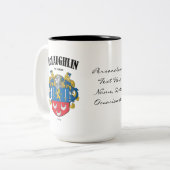 McLaughlin家紋、翻訳と意味 ツートーンマグカップ (正面左)
