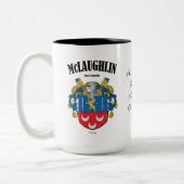 McLaughlin家紋、翻訳と意味 ツートーンマグカップ (左)