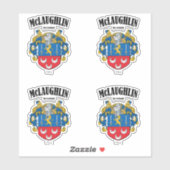 McLaughlin Crest Irish Translation & Meaning (x4) シール (シート)