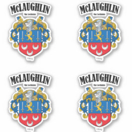 McLaughlin Crest Irish Translation & Meaning (x4) シール