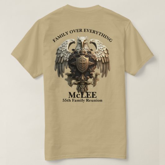 McLEE 55thファミリー懇親会ライトカラーTシャツ Tシャツ (デザイン裏面)