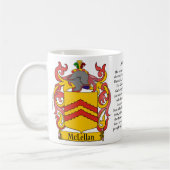 Mclellan起源、意味および頂上 コーヒーマグカップ (左)