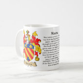 "McLendon"の"McLendon家紋""McLendonのコート コーヒーマグカップ (正面左)