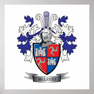 McLeod Family Crest Coat of Arms ポスター
