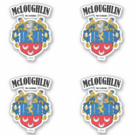 McLoughlin Crestアイルランド語翻訳と意味(x4) シール