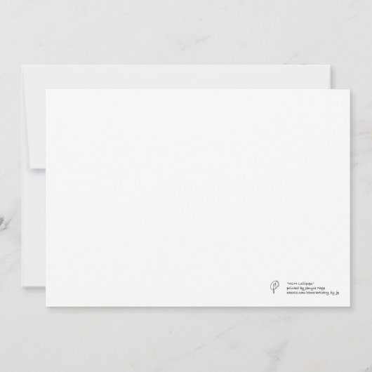 MCMのモダン棒つきキャンデーオ絵画レンジ数々の サンキューカード (裏面)