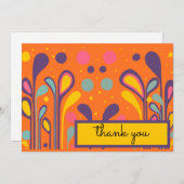 MCMのモダン棒つきキャンデーオ絵画レンジ数々の サンキューカード (正面/裏面)