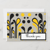 MCMのモダン棒つきキャンデーグ絵画レイ金ゴールドブラック サンキューカード (正面)