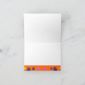 MCMのモダン棒つきキャンデー絵画とドット・オレンジ数々の サンキューカード (内部)