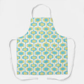 MCMアクアブルートレンディーミッドセンチュリーパターモダンン エプロン (正面)