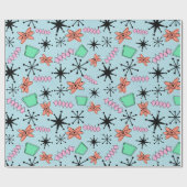 MCMアトミックピンクオレンジグリーンブルー大型 ラッピングペーパー (フラット)