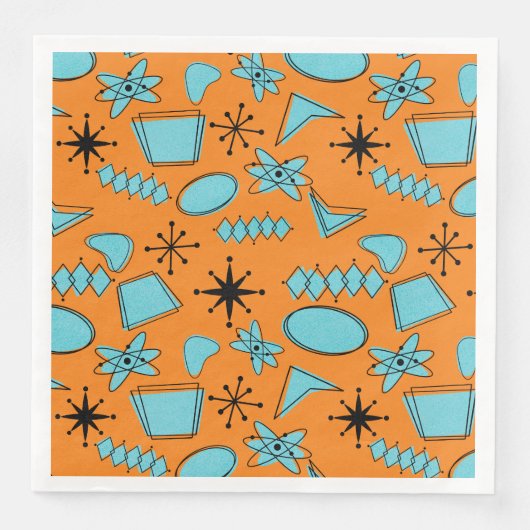 MCMアトミック形状ターコイズオンオレンジ (正面)