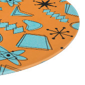 MCMアトミック形状ターコイズオンオレンジ カッティングボード (角)