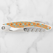 MCMアトミック形状ターコイズオンオレンジ ソムリエナイフ (正面)