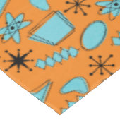 MCMアトミック形状ターコイズオンオレンジ テーブルクロス (アングル)