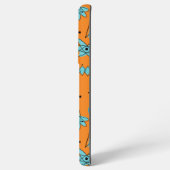 MCMアトミック形状ターコイズオンオレンジ SAMSUNG GALAXYケース (裏面横)