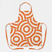 MCMオレンジテラコッタミッドセンチュリーパターモダンン エプロン (正面)