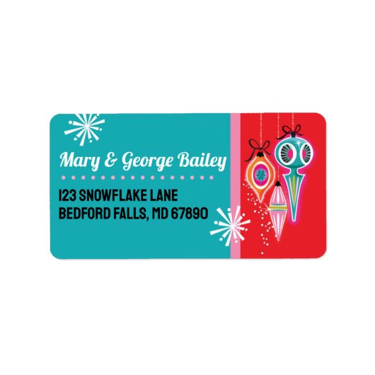 MCMオーナメントクリスマスカード住所 シール (正面)