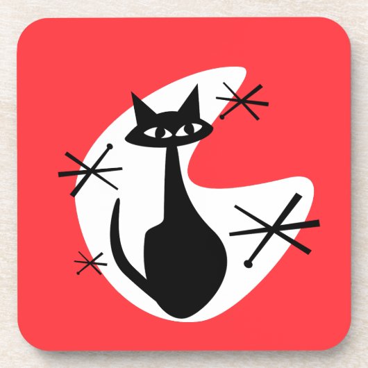 MCMコースターアトミックエイジ子猫ブーメランスターバスト コースター (正面)